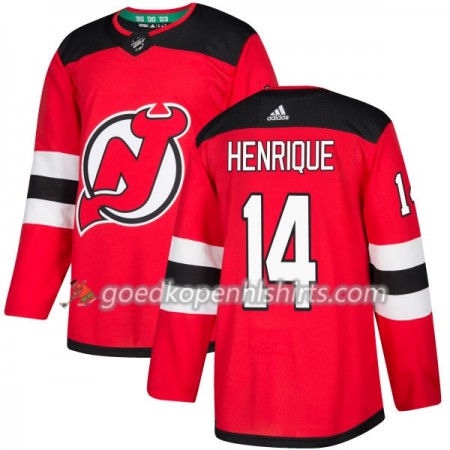 New Jersey Devils Adam Henrique 14 Adidas 2017-2018 Rood Authentic Shirt - Mannen